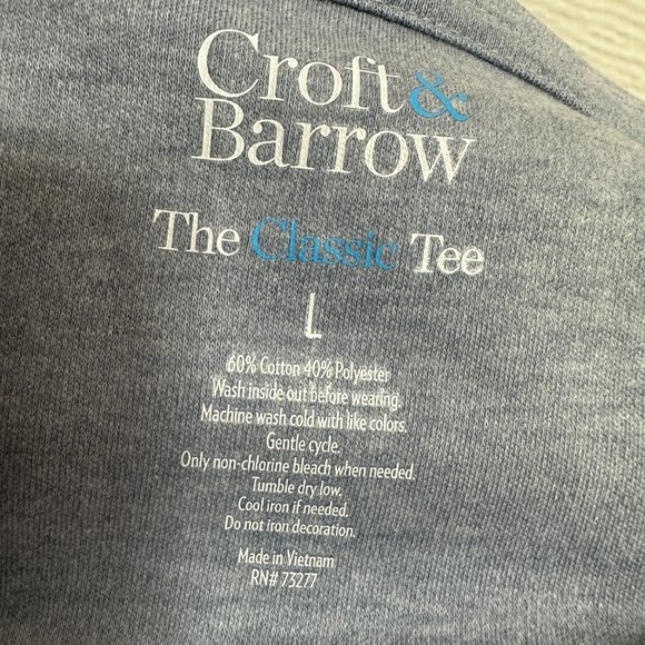 Croft & Barrow Classic Tee L/S Graphic Love & Light Hanukkah Top Blue Sz L - Picture 5 of 5
